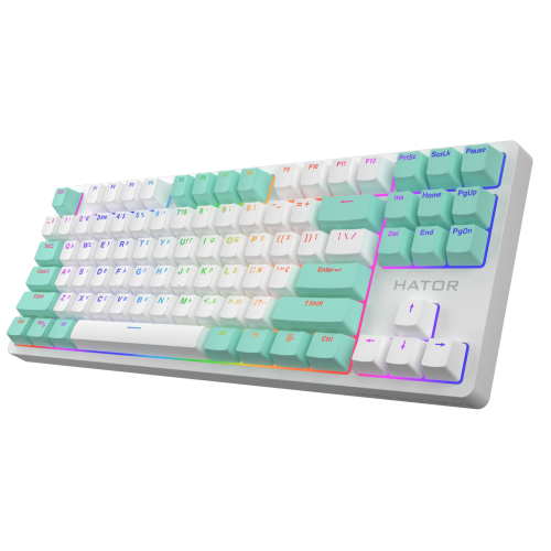 Клавіатура Hator Rockfall 2 Mecha TKL Signature Edition White\/Mint (HTK-521-WWM) - зображення 3