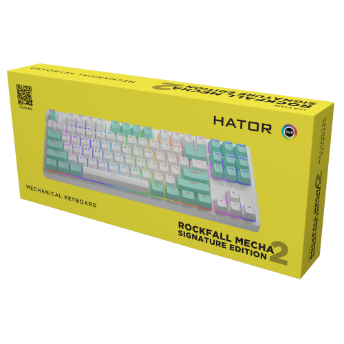 Клавіатура Hator Rockfall 2 Mecha TKL Signature Edition White\/Mint (HTK-521-WWM) - зображення 6