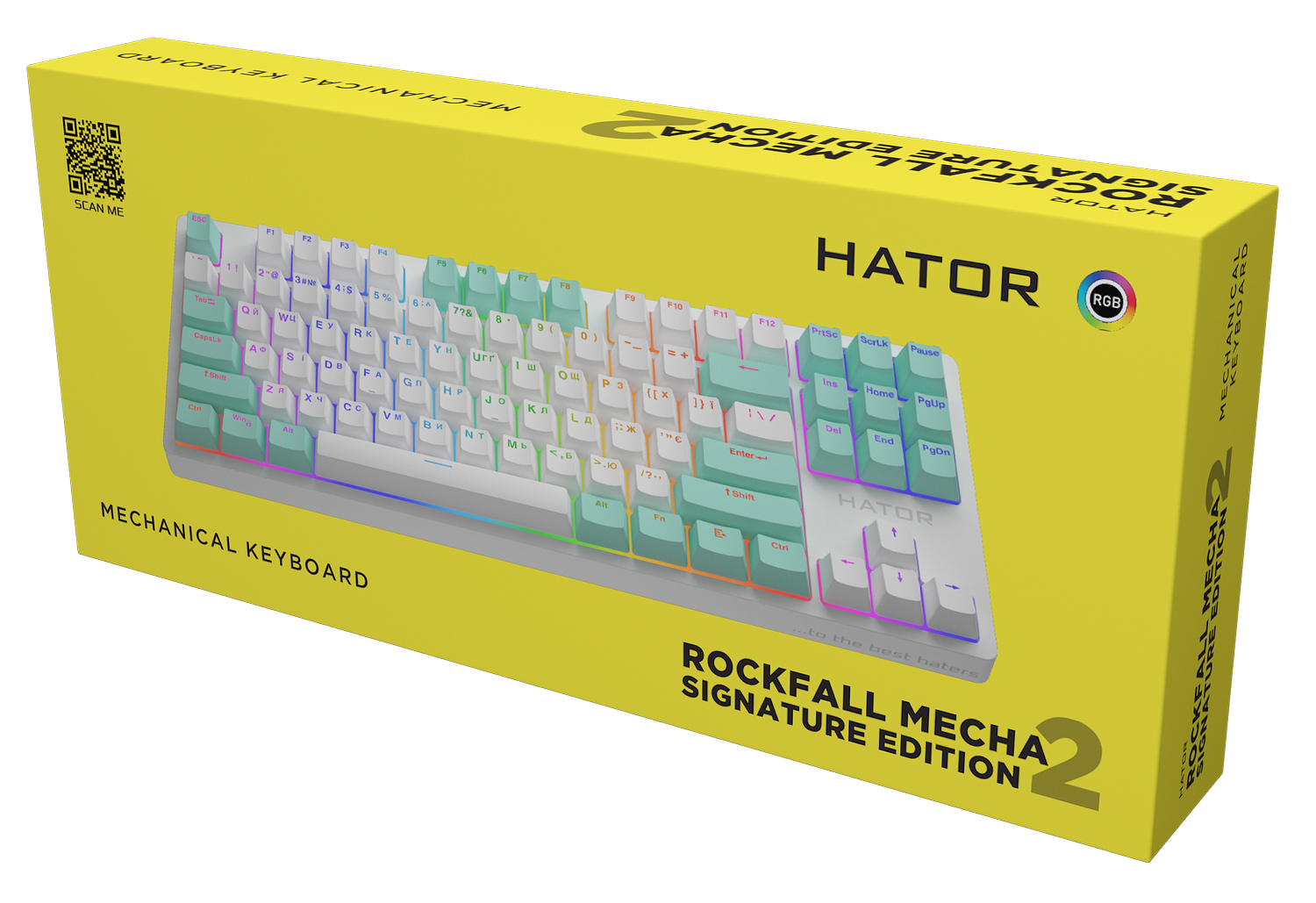 Клавіатура Hator Rockfall 2 Mecha TKL Signature Edition White\/Mint (HTK-521-WWM) - зображення 6