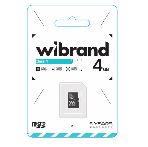 MicroSD 4 Gb Wibrand class 4 - зображення 2