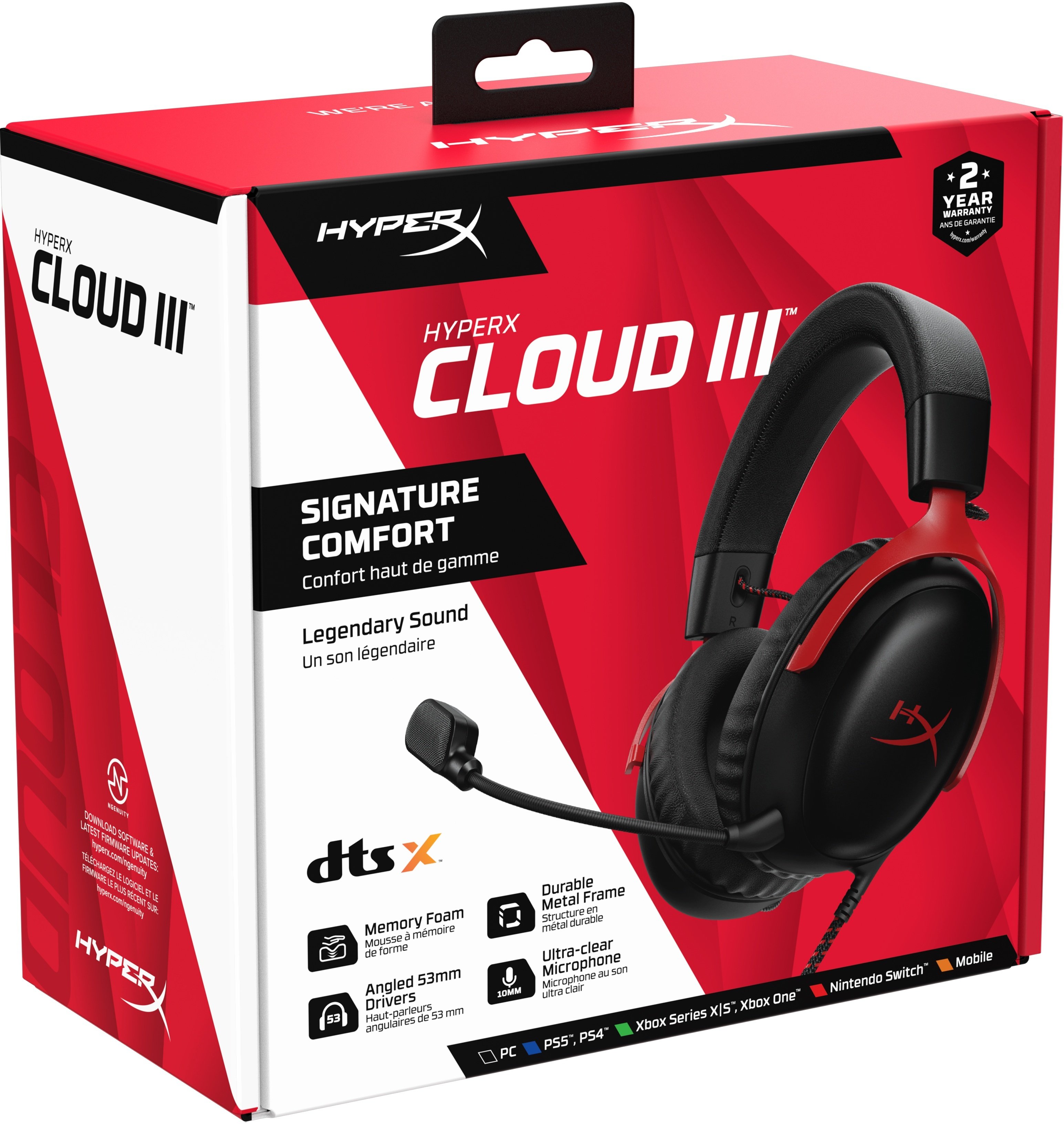 Гарнітура HyperX Cloud III Black-Red (727A9AA) - зображення 9