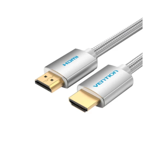 Кабель HDMI to HDMI, 3.0 м. Vention Silver Metal - зображення 1