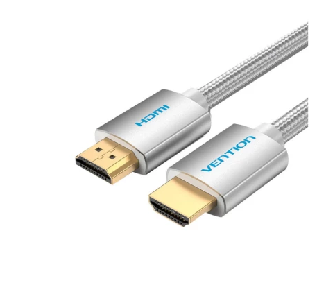 Кабель HDMI to HDMI, 3.0 м. Vention Silver Metal - зображення 1