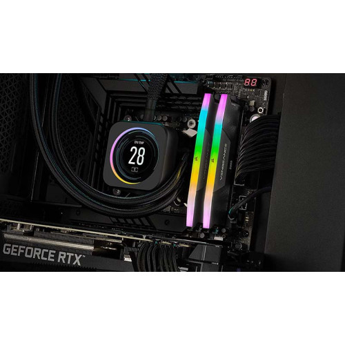 Пам'ять DDR5 RAM_64Gb (2x32Gb) 5600Mhz Corsair Vengeance RGB Black (CMH64GX5M2B5600C40) - зображення 4