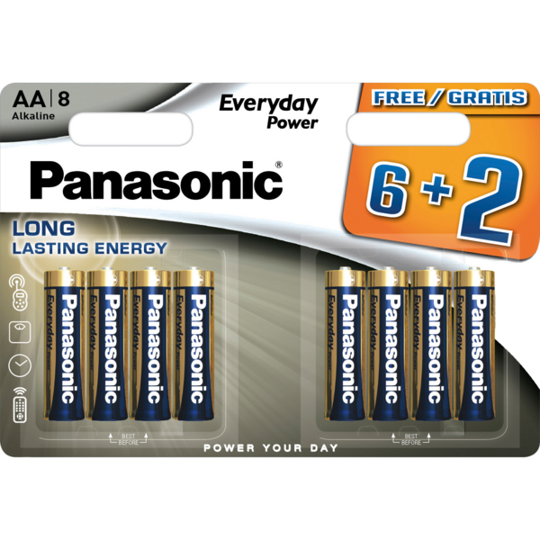 Батарейка AA PANASONIC AA EVERYDAY POWER (LR6REE\/8B2F) - зображення 1