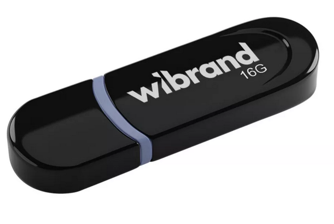 Флеш пам'ять USB 16Gb Wibrand Panther Black USB 2.0 - зображення 1