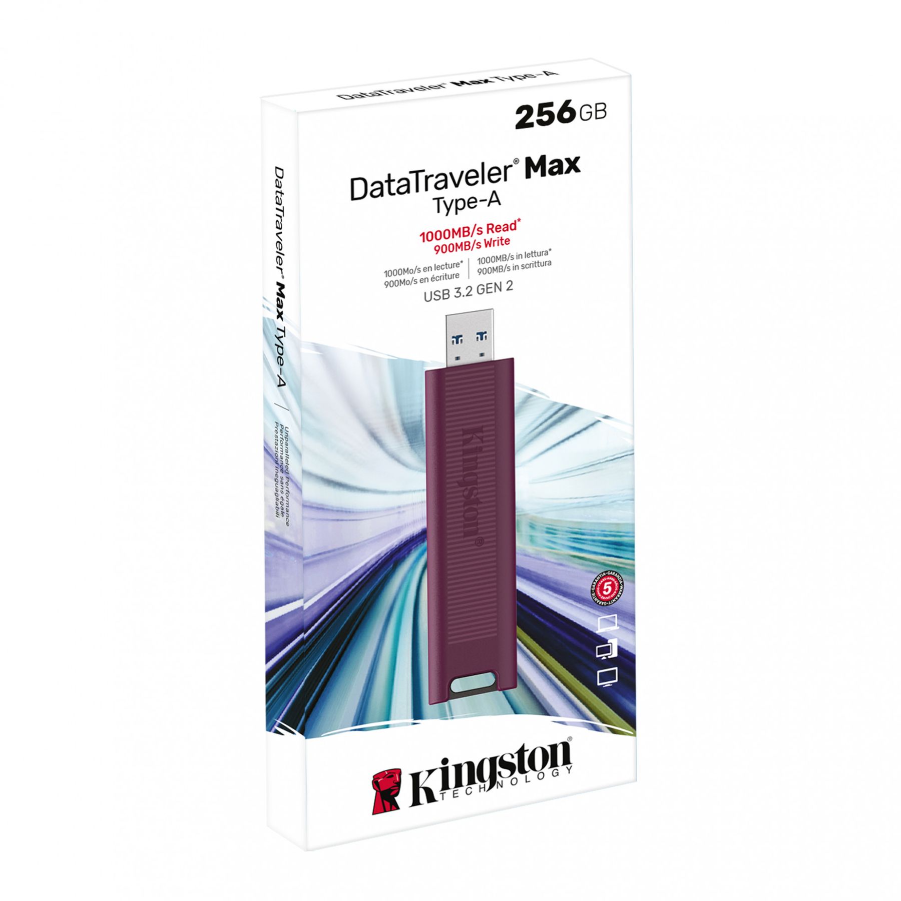 Флеш пам'ять USB 256Gb Kingston DataTraveler Max Red USB3.2 Gen 2 - зображення 3