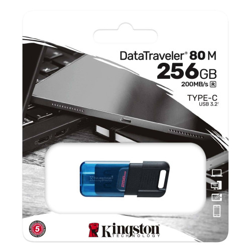 Флеш пам'ять USB 256Gb Kingston DataTraveler 80 M USB3.2 Gen 1 Type-C - зображення 3