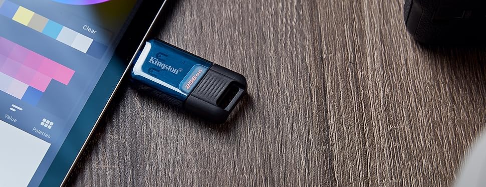 Флеш пам'ять USB 256Gb Kingston DataTraveler 80 M USB3.2 Gen 1 Type-C - зображення 5