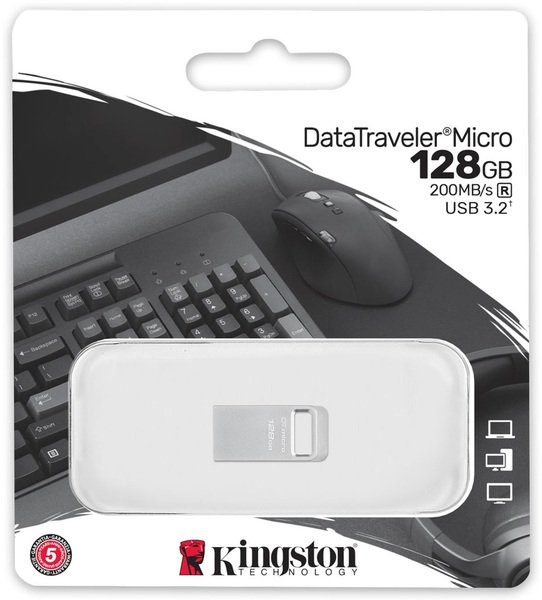 Флеш пам'ять USB 128Gb Kingston DataTraveler Micro USB3.2 Gen 1 - зображення 3