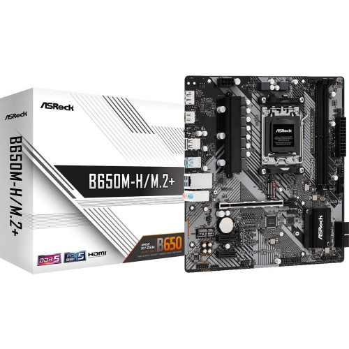 Мат. плата AM5 ASRock B650M-H\/M.2 + - зображення 1