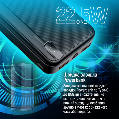 Батарея POWER BANK ColorWay CW-PB200LPA4BK-PD - зображення 13