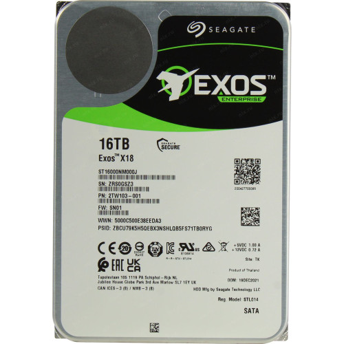 Жорсткий диск HDD 16Tb Seagate EXOS X18 (ST16000NM000J) - зображення 1