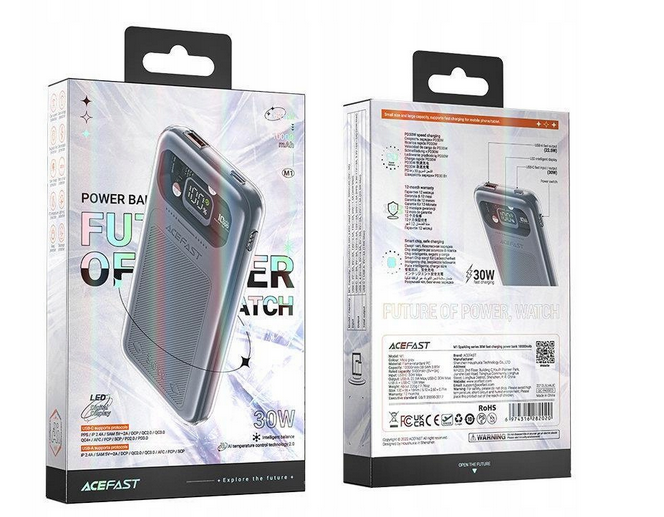 Батарея POWER BANK ACEFAST Sparkling Series 20000mAh 30W - зображення 4