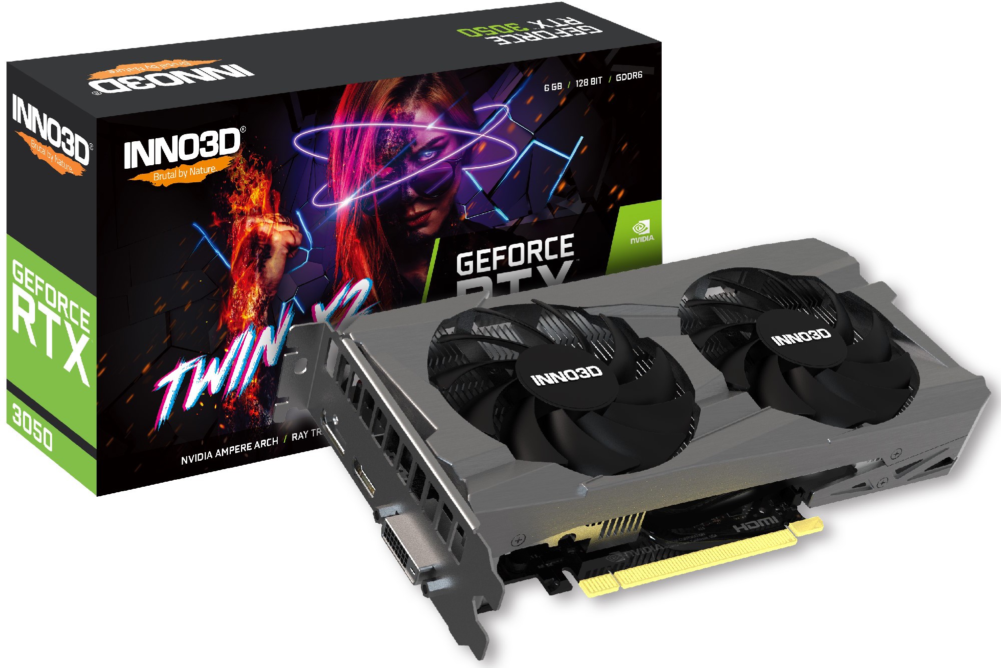 Відеокарта GeForce RTX 3050 6GB GDDR6 Inno3D Twin X2 (N30502-06D6-1711VA60) - зображення 1