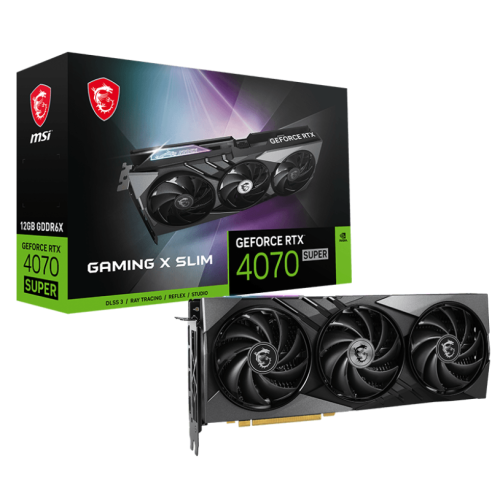 Відеокарта GeForce RTX 4070 SUPER 12 GDDR6X MSI GAMING X SLIM (RTX 4070 SUPER 12G GAMING X SLIM) - зображення 1