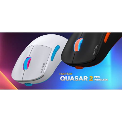 Мишка Hator Quasar 2 Pro Wireless\/Bluetooth\/USB White\/Cyan White (HTM561WC) - зображення 8