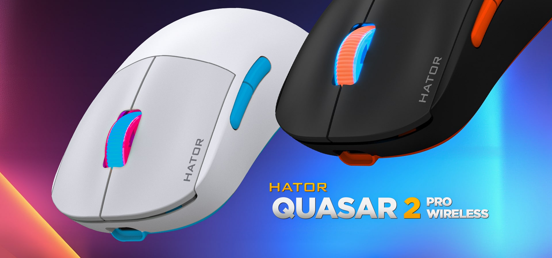 Мишка Hator Quasar 2 Pro Wireless\/Bluetooth\/USB White\/Cyan White (HTM561WC) - зображення 8