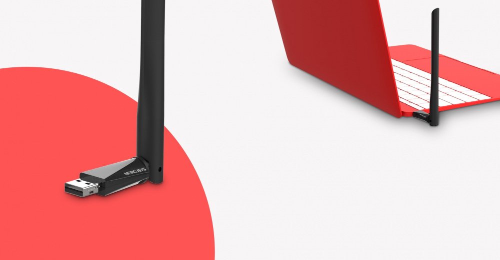 Мережева карта Wireless USB Wi-Fi Mercusys MU6H - зображення 4