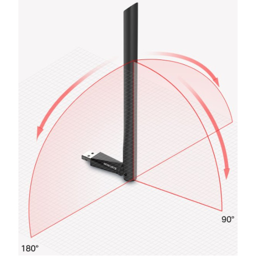 Мережева карта Wireless USB Wi-Fi Mercusys MU6H - зображення 3