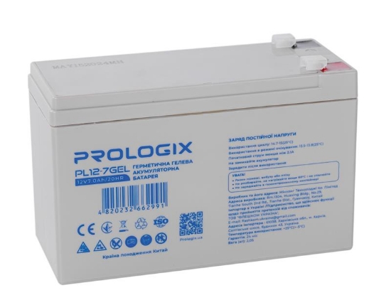 Акумуляторна батарея ProLogix 12 В, 7 Агод, гелева (PL12-7GEL) - зображення 2