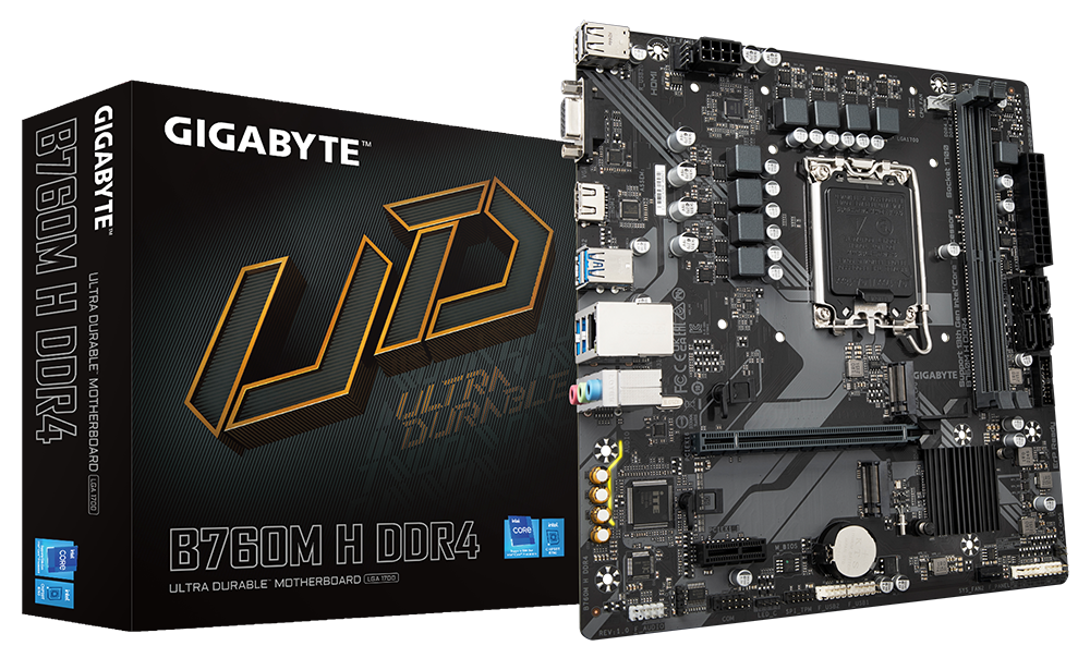 Мат. плата 1700 Gigabyte B760M H DDR4 - зображення 1