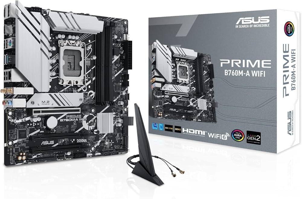 Мат. плата 1700 ASUS PRIME B760M-A WIFI - зображення 1