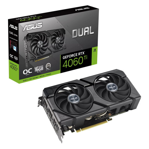 Відеокарта GeForce RTX 4060 Ti 16 GDDR6 OC Asus DUAL EVO OC (DUAL-RTX4060TI-O16G-EVO) - зображення 1