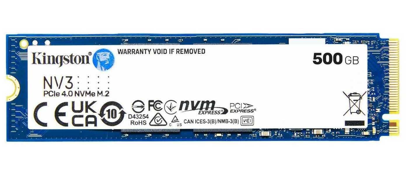 Накопичувач SSD NVMe M.2 500GB Kingston NV3 (SNV3S\/500G) - зображення 1