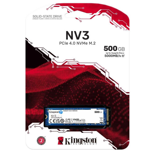 Накопичувач SSD NVMe M.2 500GB Kingston NV3 (SNV3S\/500G) - зображення 3