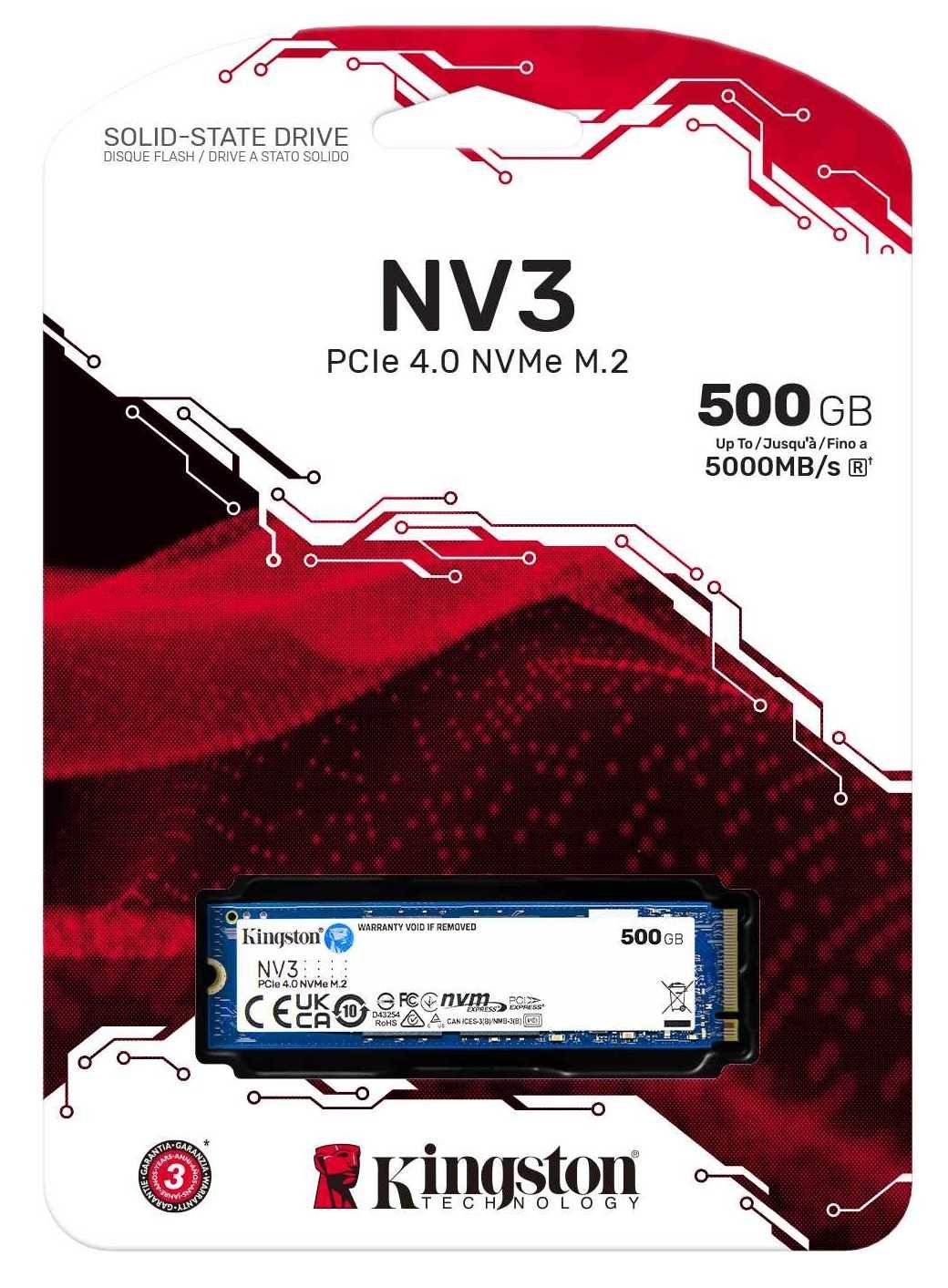 Накопичувач SSD NVMe M.2 500GB Kingston NV3 (SNV3S\/500G) - зображення 3