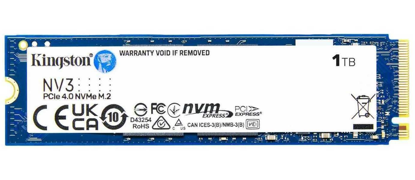 Накопичувач SSD NVMe M.2 1000GB Kingston NV3 (SNV3S\/1000G) - зображення 1