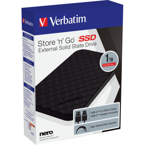 Зовнішній накопичувач SSD 1TB Verbatim Store 'n' Go Portable (53230) - зображення 3