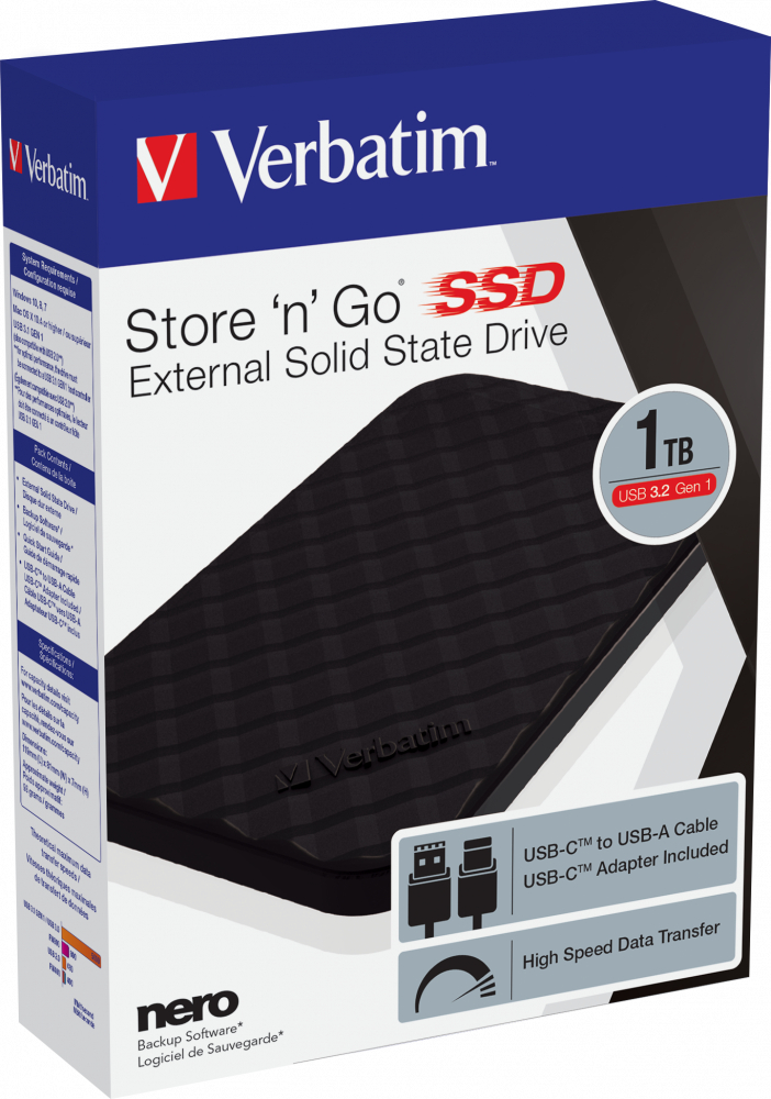 Зовнішній накопичувач SSD 1TB Verbatim Store 'n' Go Portable (53230) - зображення 3