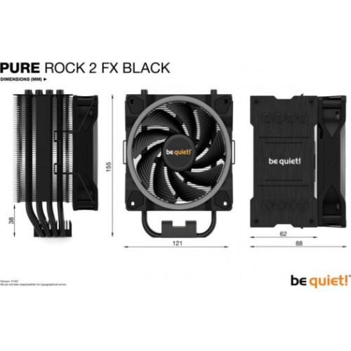 Вентилятор be quiet! Pure Rock 2 FX Black (BK033) - зображення 3