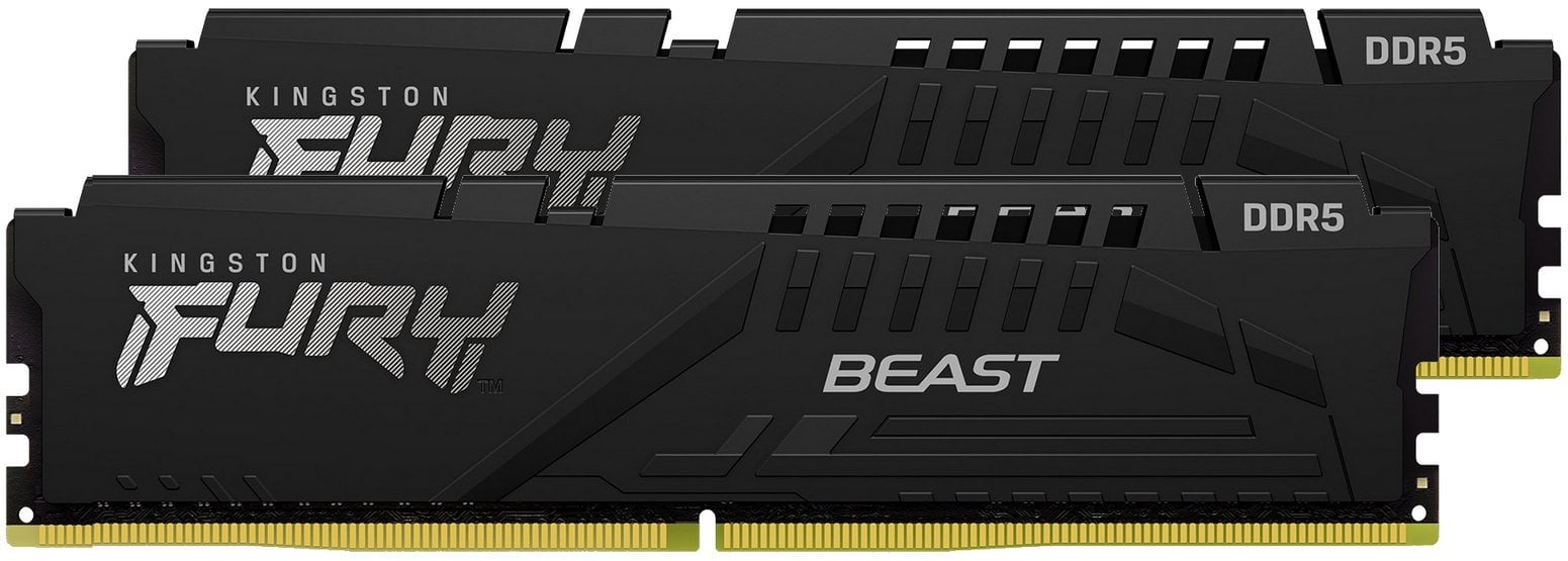 Пам'ять DDR5 RAM_32Gb (2x16Gb) 6000Mhz Kingston Fury Beast Black (KF560C30BBK2-32) - зображення 1