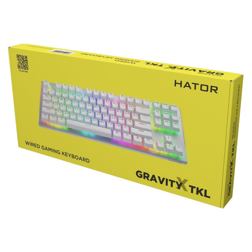 Клавіатура Hator Gravity X TKL Orange USB White (HTK551UA) - зображення 5