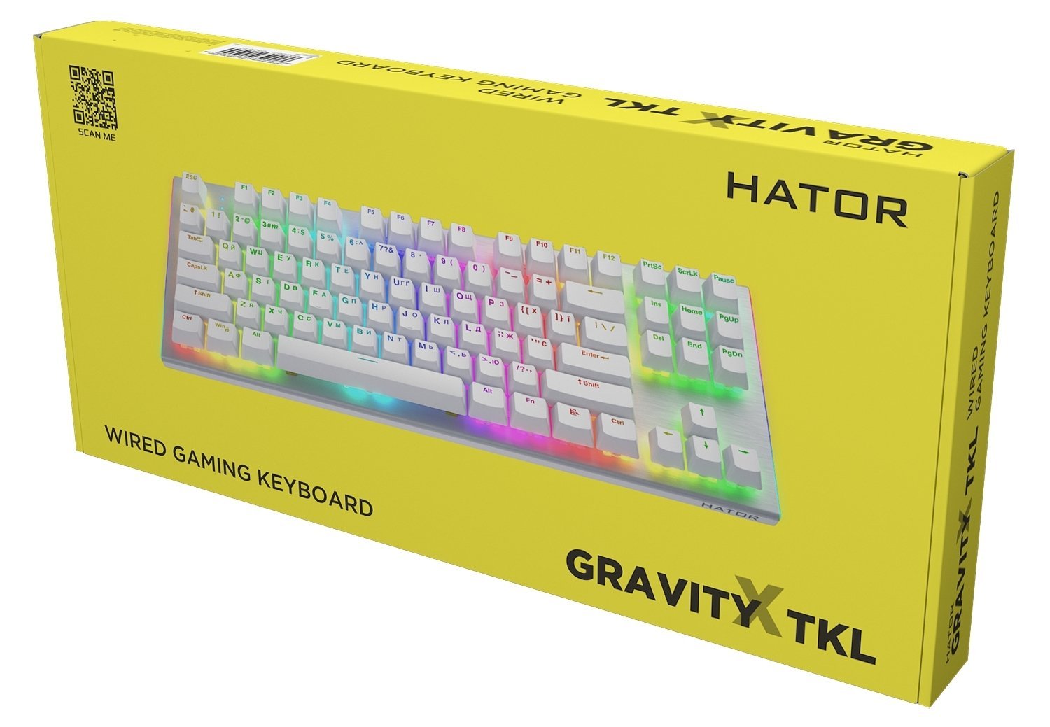 Клавіатура Hator Gravity X TKL Orange USB White (HTK551UA) - зображення 5