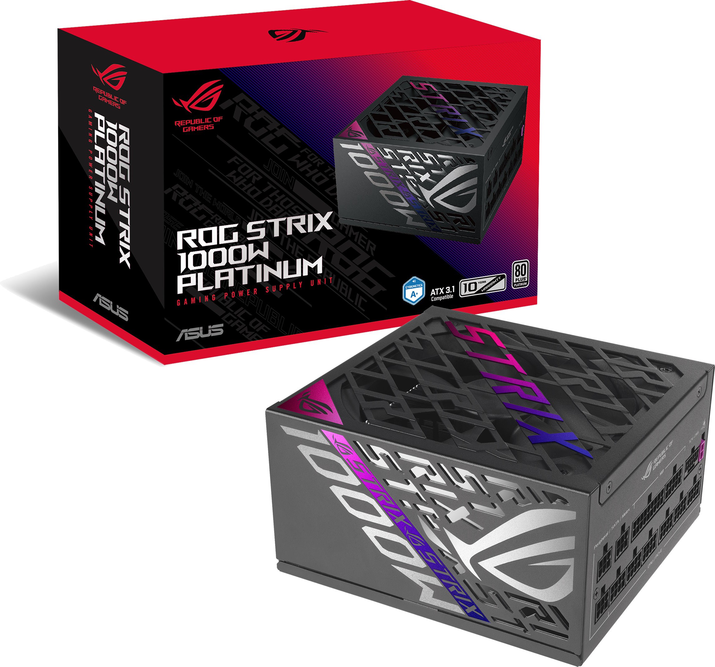 БЖ 1000Вт ASUS ROG STRIX 1000W 80+ PLATINUM - зображення 1