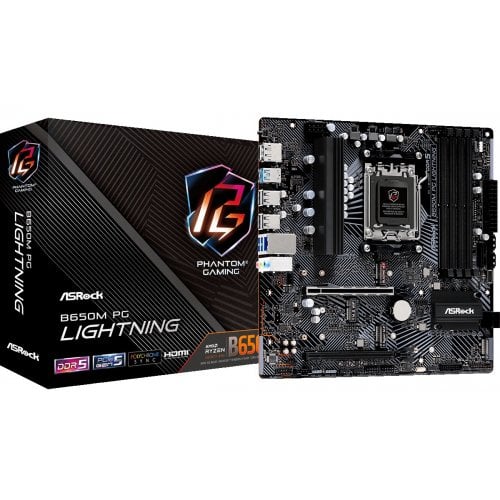 Мат. плата AM5 ASRock B650M PG LIGHTNING - зображення 1