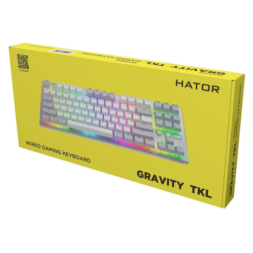 Клавіатура Hator Gravity TKL Orange USB White (HTK561UA) - зображення 6