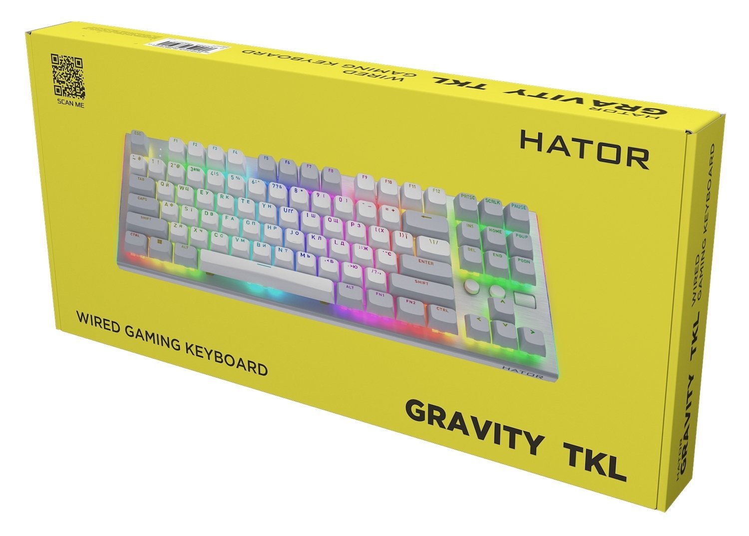 Клавіатура Hator Gravity TKL Orange USB White (HTK561UA) - зображення 6