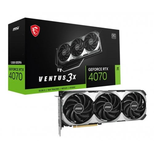 Відеокарта GeForce RTX 4070 12 GDDR6X MSI VENTUS 3X E1 OC (RTX 4070 VENTUS 3X E1 12G OC) - зображення 1