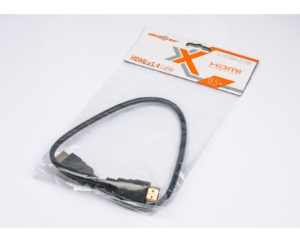 Кабель HDMI to HDMI, 0.5m, v1.4 Maxxter (V-HDMI4-0.5M) - зображення 2