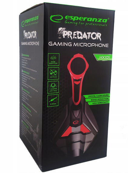 Мікрофон Esperanza Gaming Microphone Predator Red (EGH101) - зображення 4