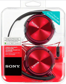 Навушники SONY MDR-ZX310 red-black - зображення 5