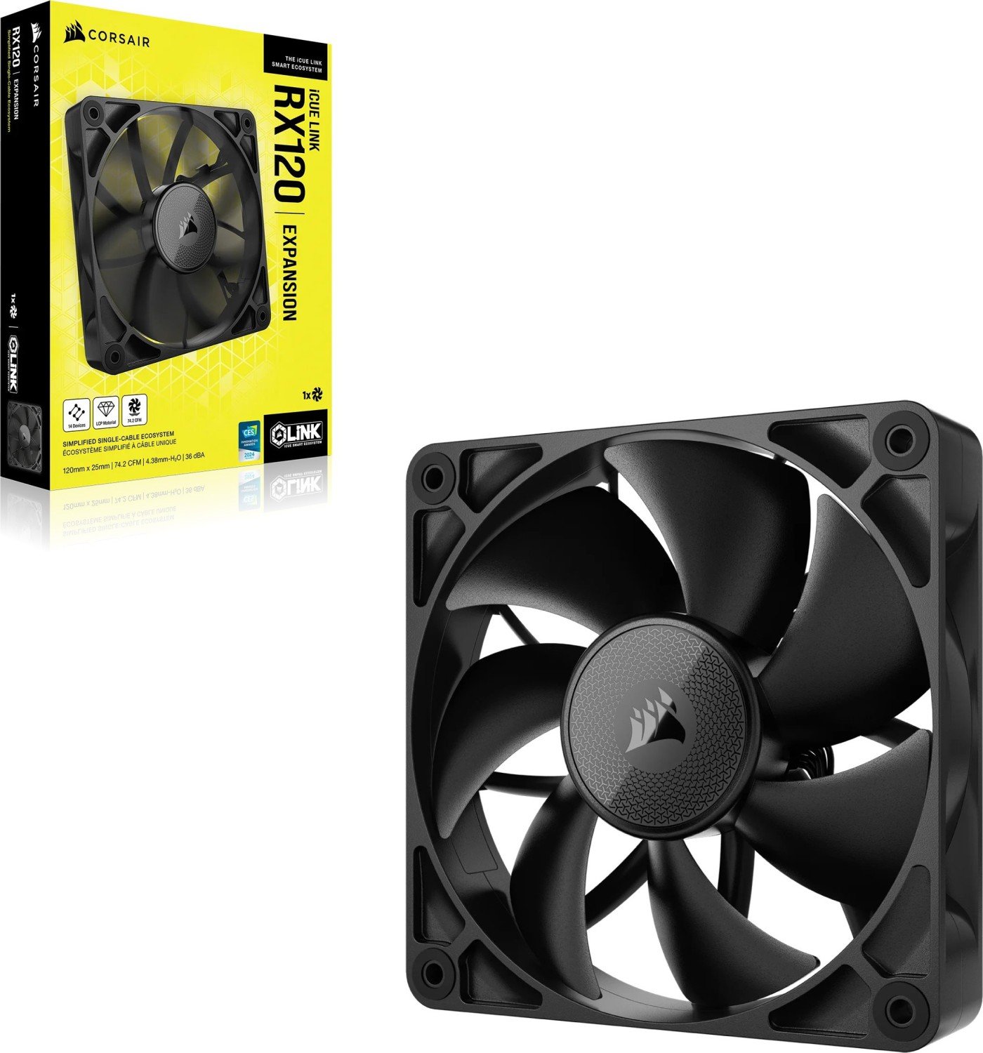 Вентилятор для корпусів 120 мм Corsair iCUE Link RX120 PWM - зображення 5