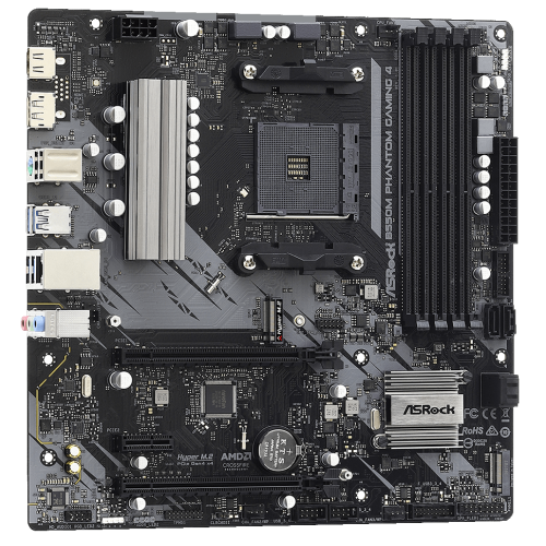 Мат. плата AM4 AsRock B550M PHANTOM GAMING 4 - зображення 3