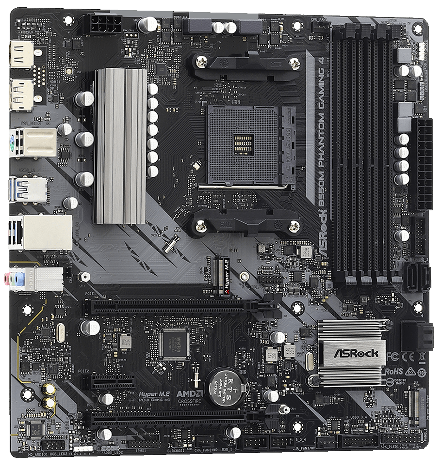 Мат. плата AM4 AsRock B550M PHANTOM GAMING 4 - зображення 3