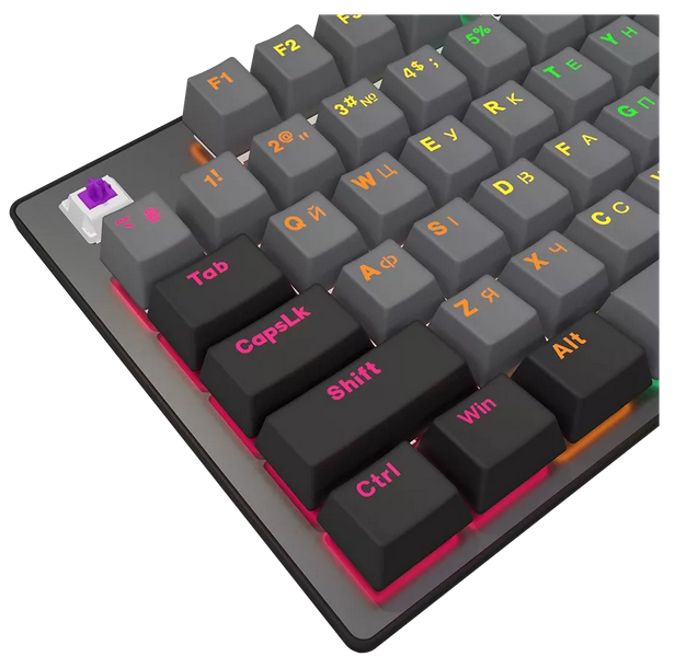 Клавіатура Lorgar Azar 514 RGB USB UA Black - зображення 4